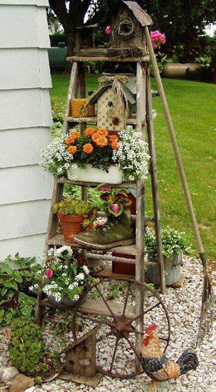 Re-purposed Garden Art Ideas | Upcycle Art