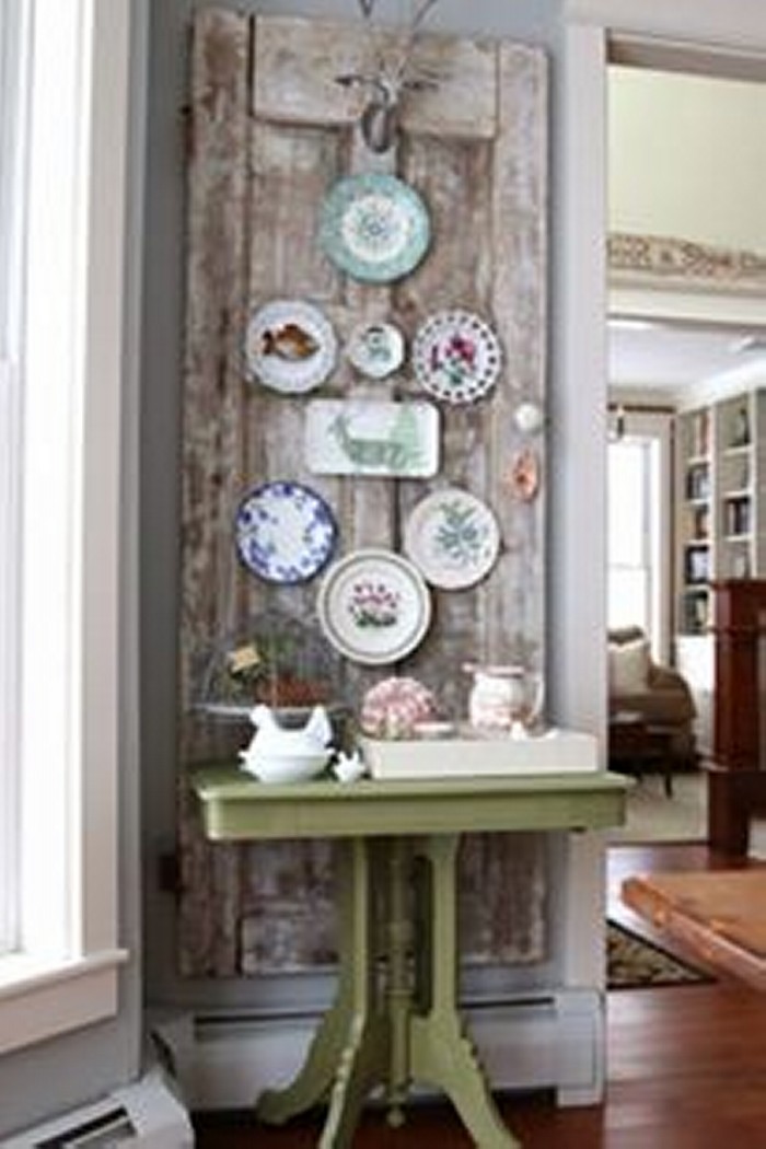 Upcycled Wood Door Vintage Home Decor