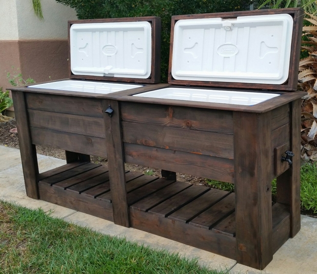 Upcycled Rustic Custom Wood Coolers Upcycle Art
