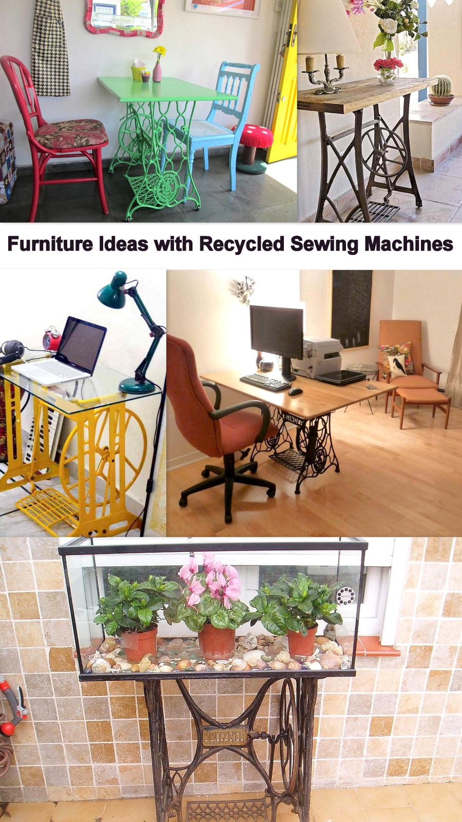 Furniture Ideas With Recycled Sewing Machines Upcycle Art