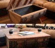 Recycled Wood Barrel Table Cum Chest