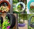 Upcycled Garden Decor with used tyres