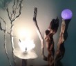 Recycled Driftwood Lamp Art