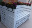 pallet bench with planters