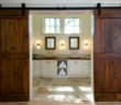 spaces behind rustic doors