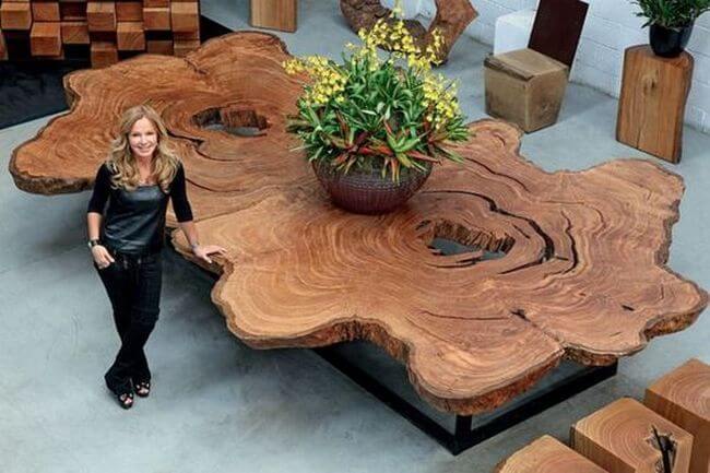 handmade wood log rustic furniture ideas (12)
