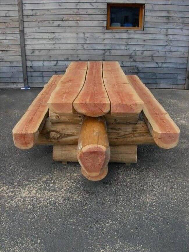 handmade wood log rustic furniture ideas (15)