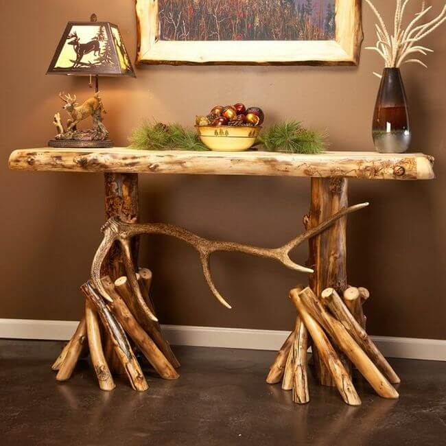 handmade wood log rustic furniture ideas (2)