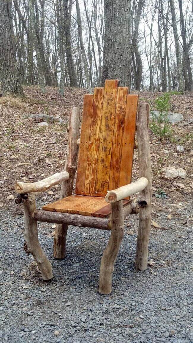 handmade wood log rustic furniture ideas (22)