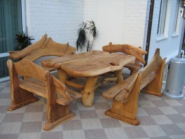 handmade wood log rustic furniture ideas (28)
