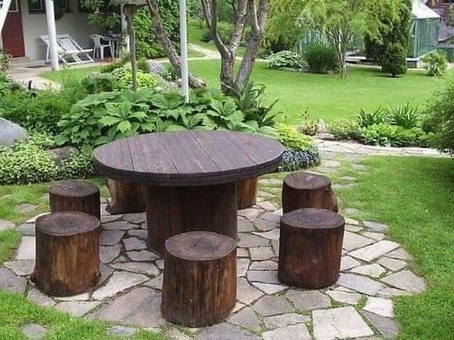 handmade wood log rustic furniture ideas (31)