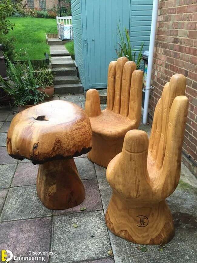 handmade wood log rustic furniture ideas (5)