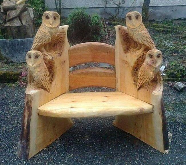 handmade wood log rustic furniture ideas (7)