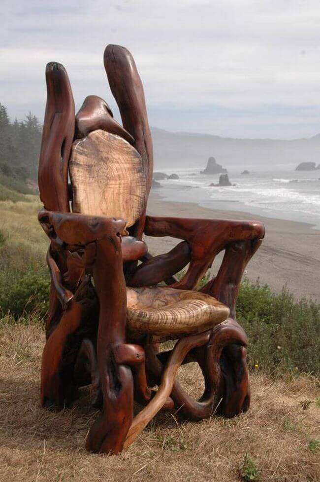 handmade wood log rustic furniture ideas (8)